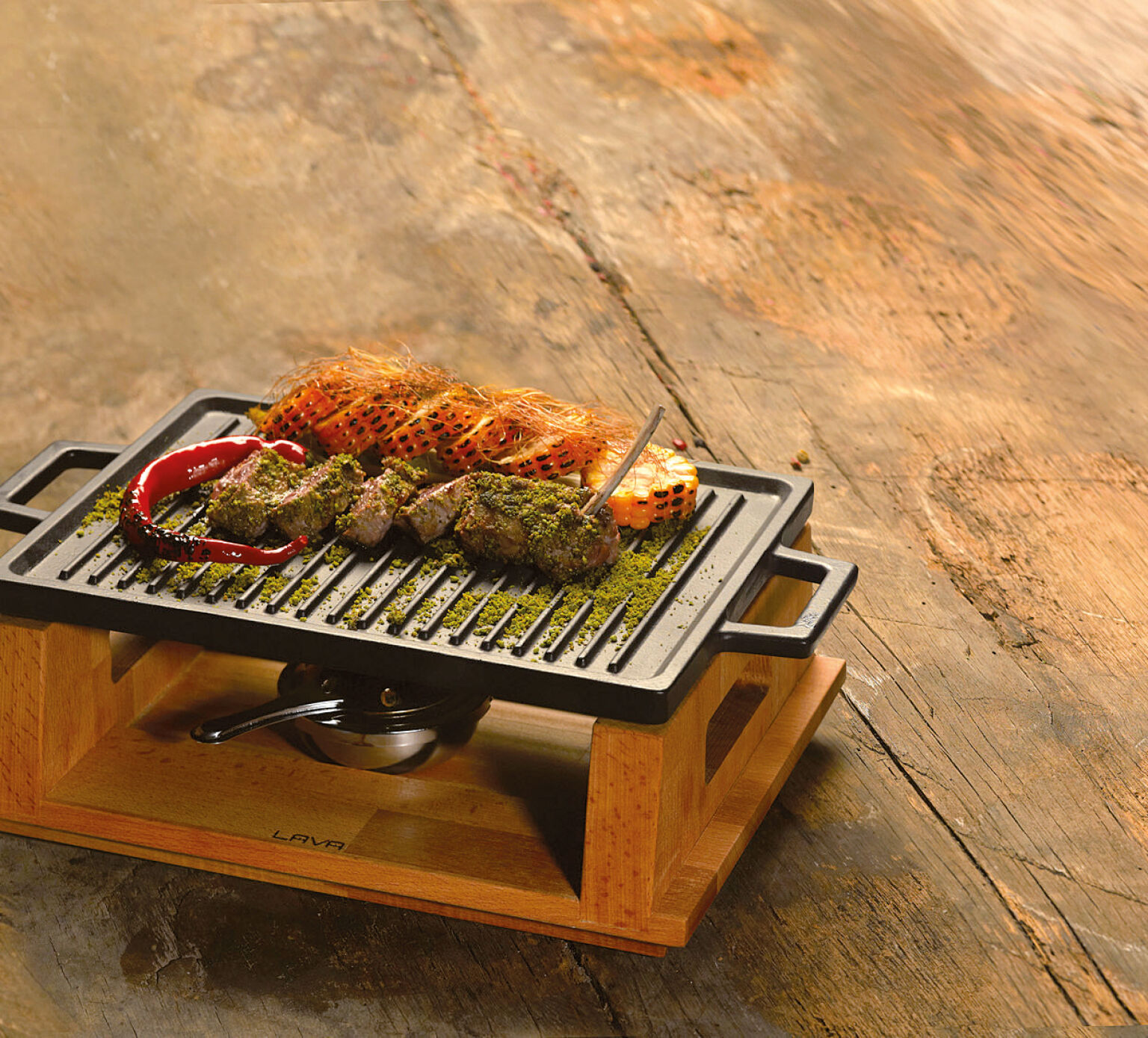 Table barbecue without fuel holder